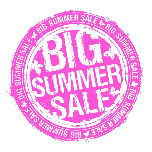 Big Summer Sale Rubber Stamp Vector Imprint Template — Stock Vector