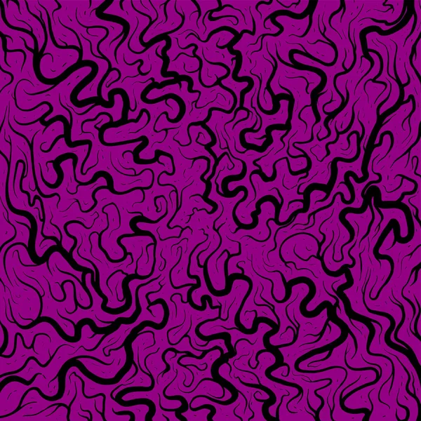 Dibujado Mano Abstracto Gráfico Halloween Violeta Fondo Con Grietas Negras — Vector de stock