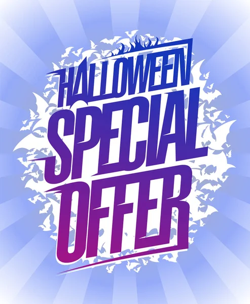 Halloween Special Offer Sale Vector Banner Design Mockup — Stock Vector