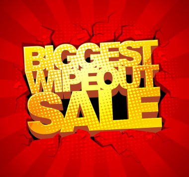 Biggest wipeout sale clipart