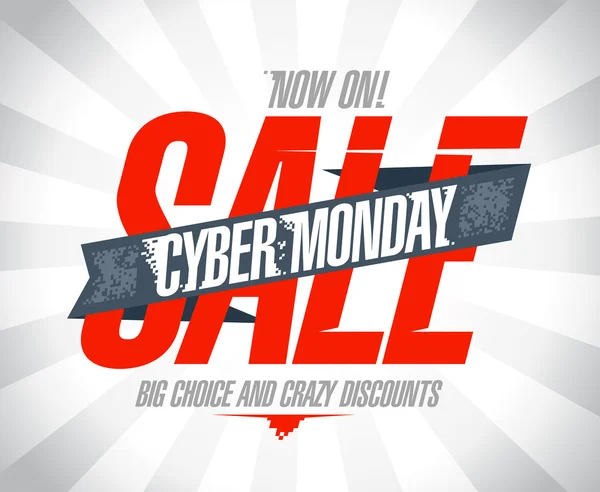 Cyber Monday Sale Design. — Stockvektor