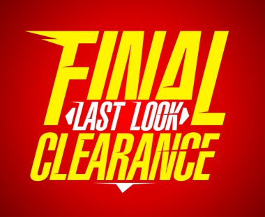 Final last look clearance design. clipart