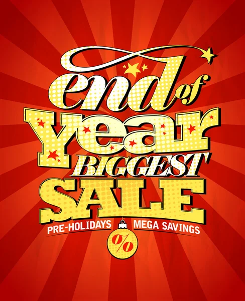 End of year biggest sale design. — Stock Vector