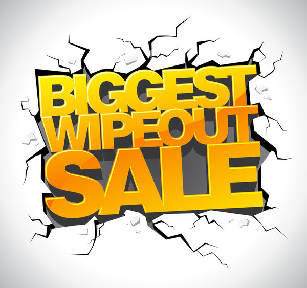 Wipeout sale banner.