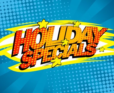 Holiday specials pop-art design. clipart