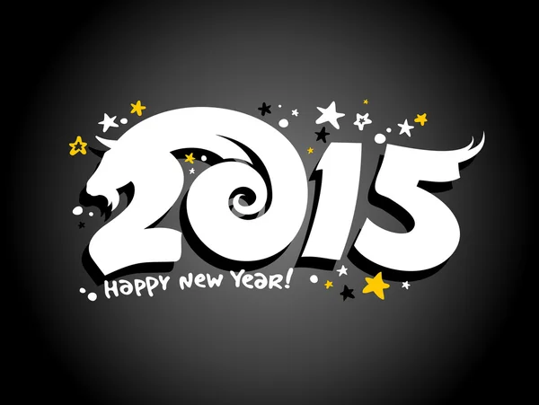 Keçi ile vektör 2015 yeni yıl tasarım. — Stok Vektör