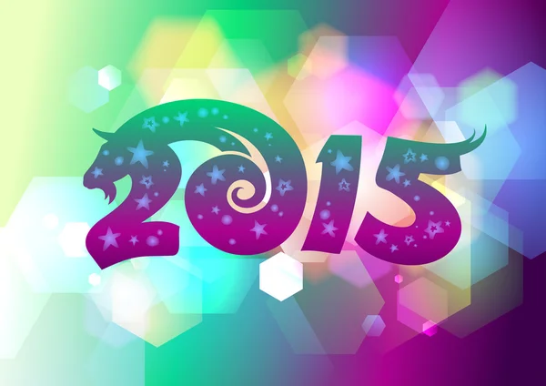 2014 año diseño bokeh . — Vector de stock