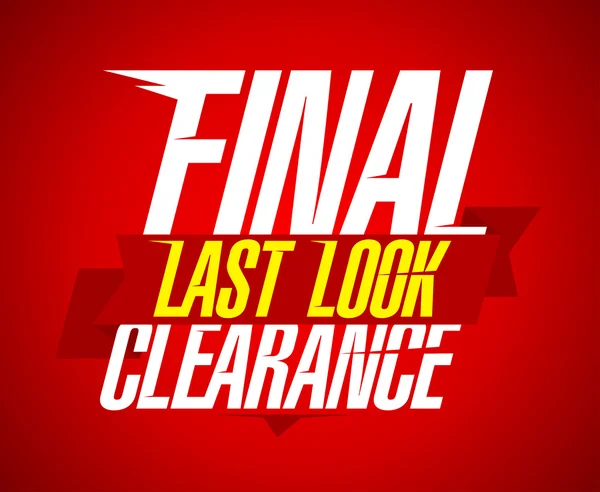 Final clearance design, last look. — Stock Vector