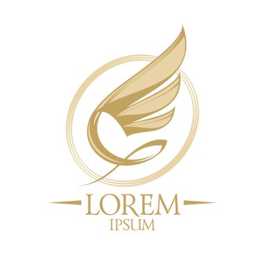Kanat logo şablonu.