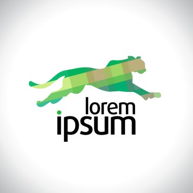 Yeşil çalışan Panter logosu.