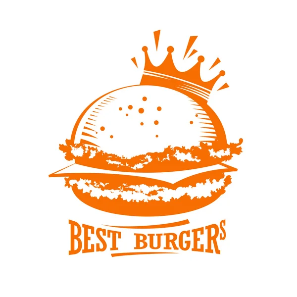 Meilleur logo graphique burgers . — Image vectorielle