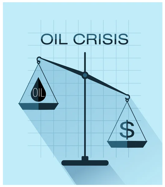 Escalas clásicas de justicia con gota de petróleo y signo de dólar . — Archivo Imágenes Vectoriales