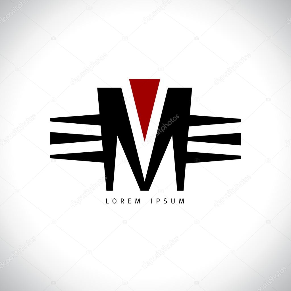 Letter M vector logo template.