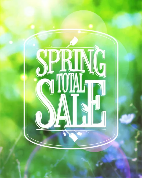 Spring total sale design. — Stock Vector