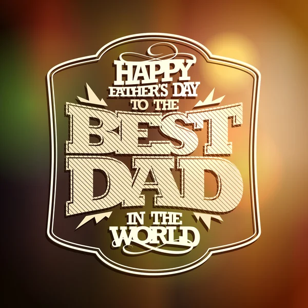 Retro typograficzne karty Happy Father's day. — Wektor stockowy