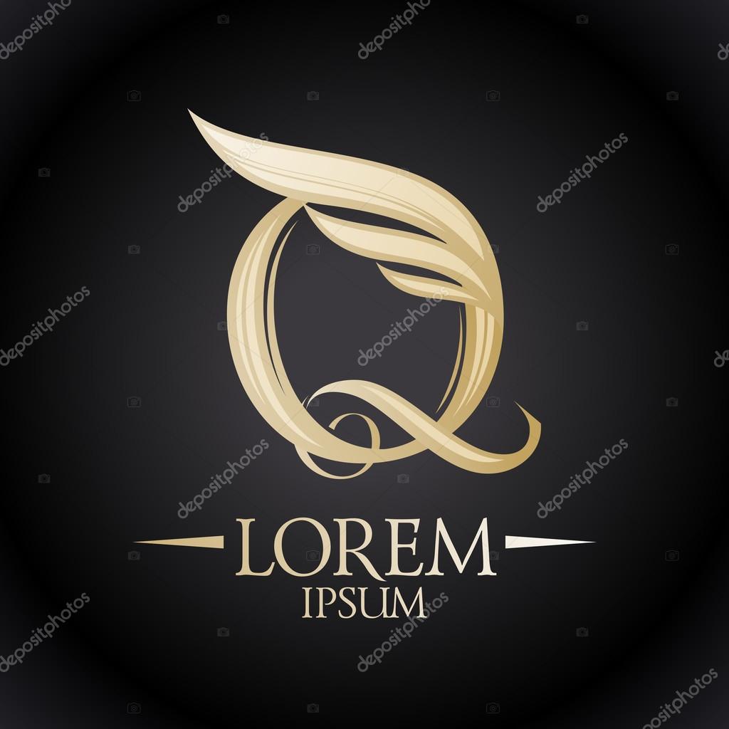 Chic logo with letter Q and wing.