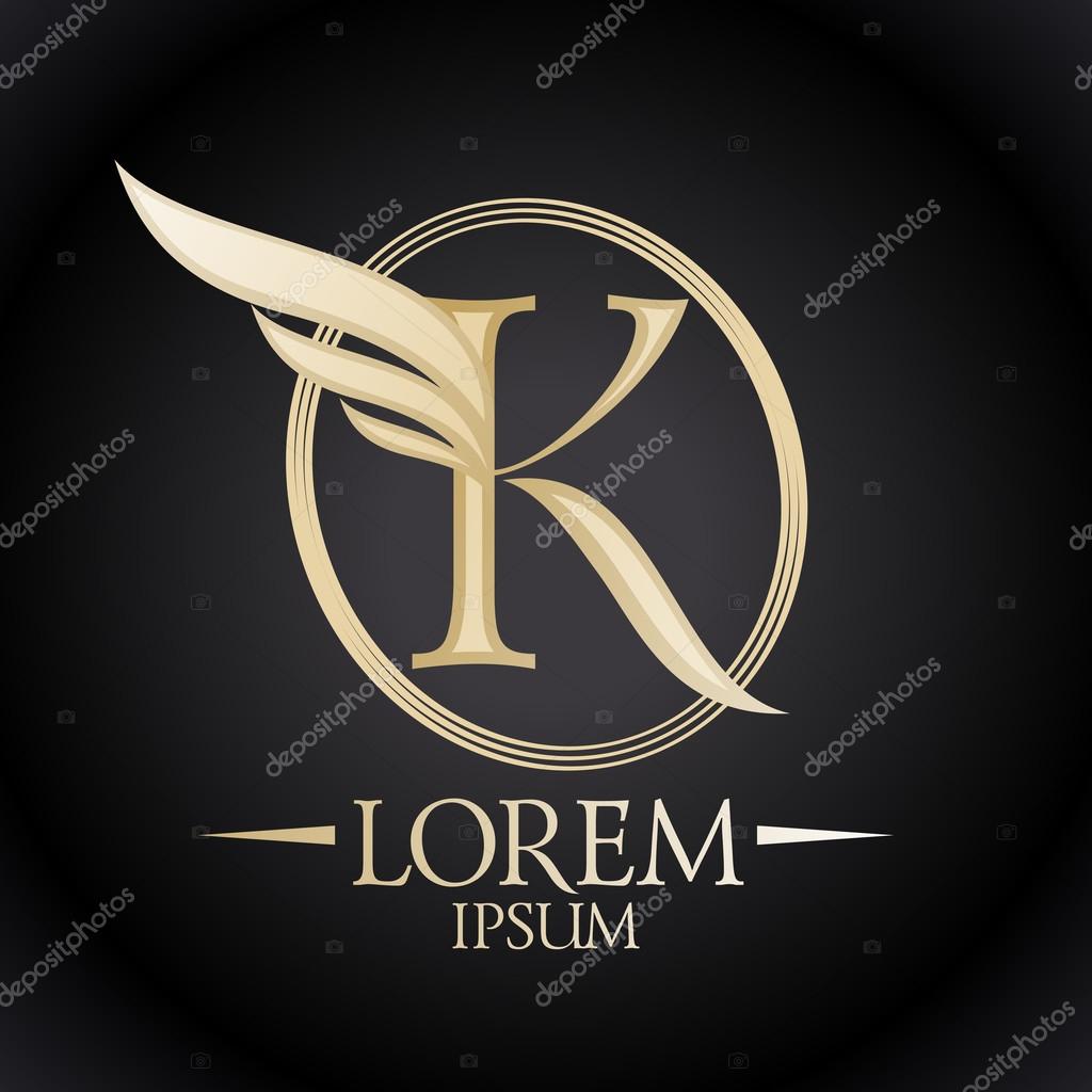 Letter K with beautiful wing. Stock Vector by ©slena #73682731