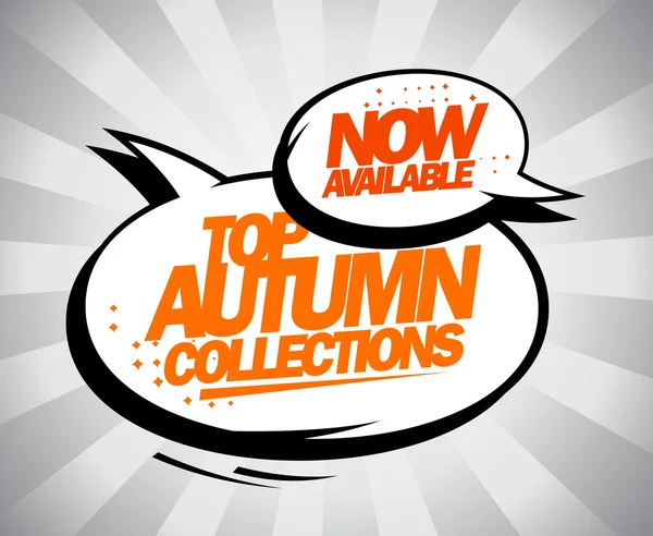 Maintenant disponibles Top collections d'automne . — Image vectorielle