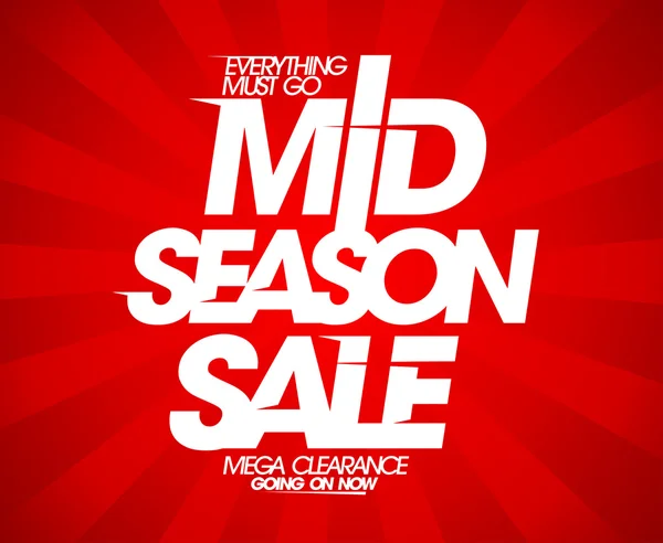 Mid season sale design — 图库矢量图片