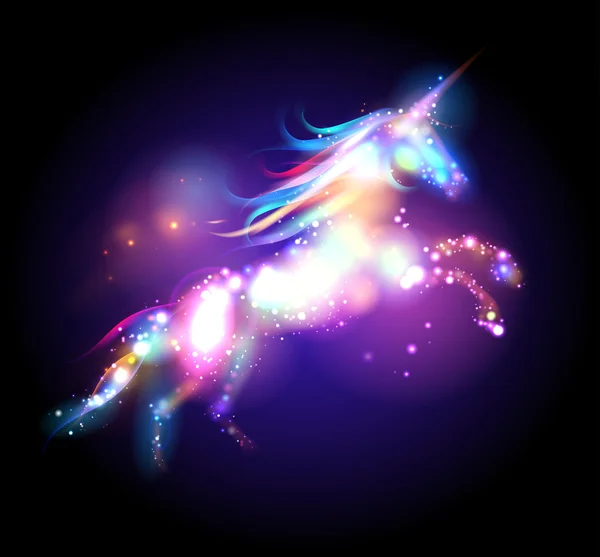 Star magic unicorn logo. — Stock Vector