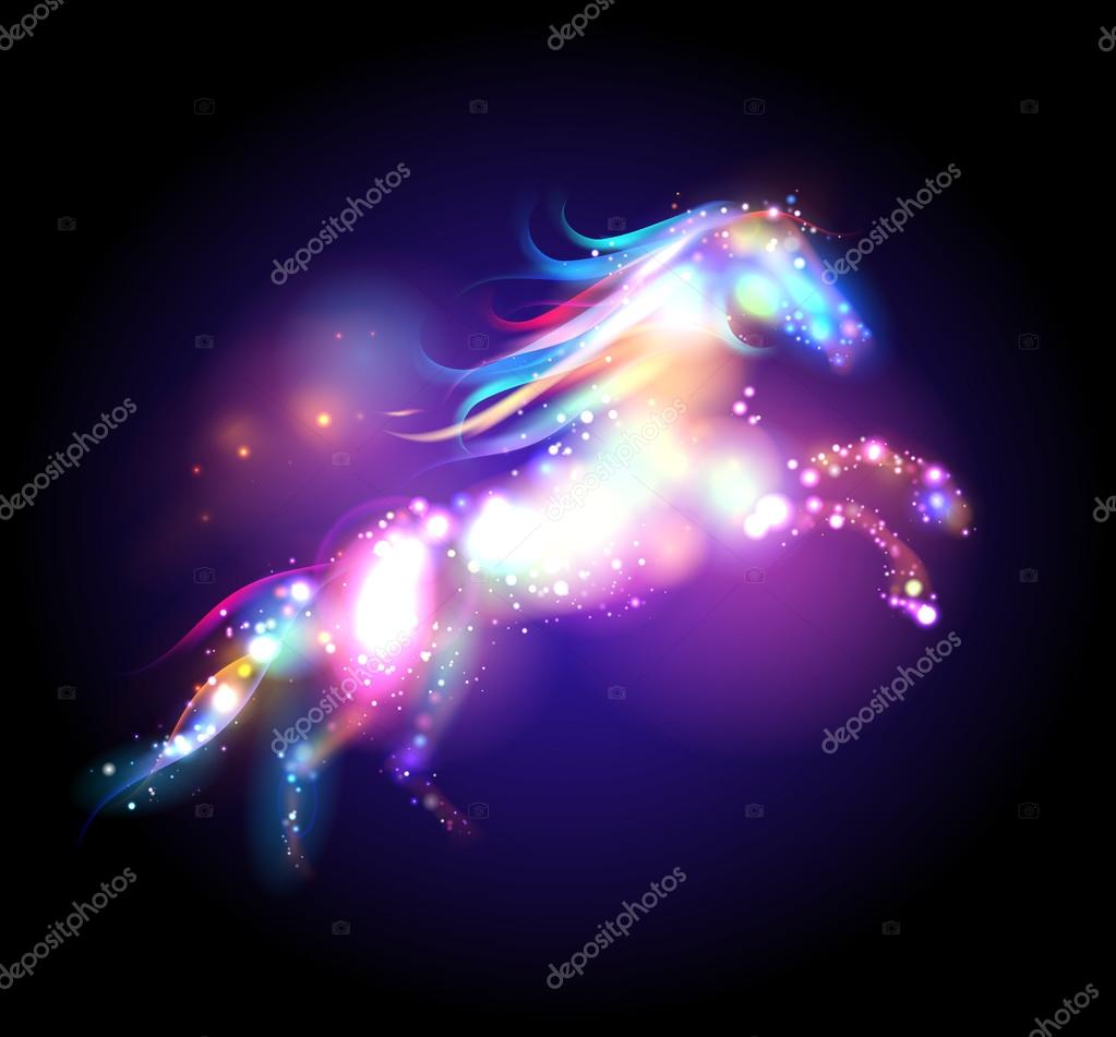 Star magic horse logo template.