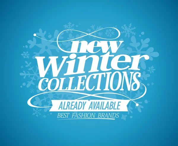 Nieuwe winter collecties reeds beschikbaar. — Stockvector