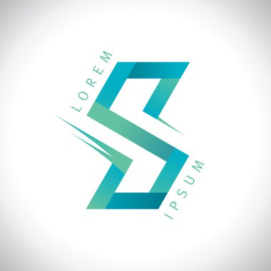 Sanat geometrik Harf S logosu