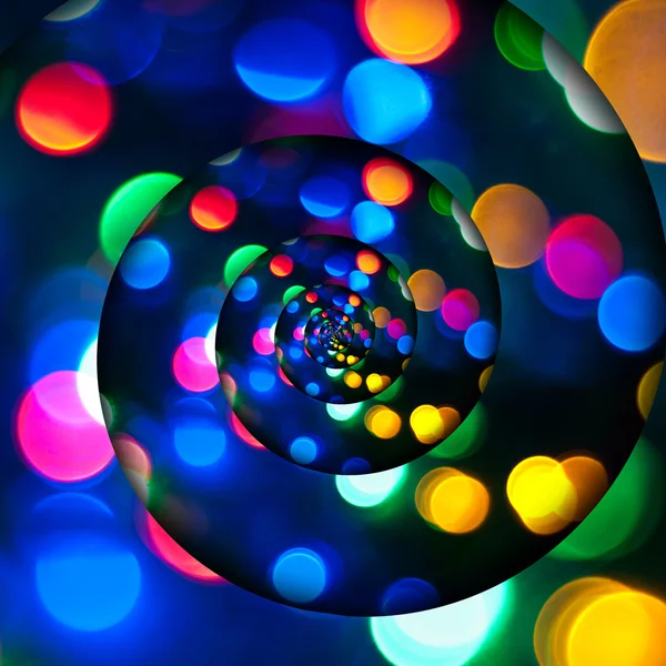 Twisted bokeh like disco lights. — Stock Photo, Image