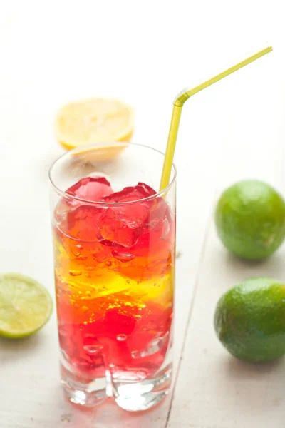 Colourful coctail on the white background. — Stock Photo, Image