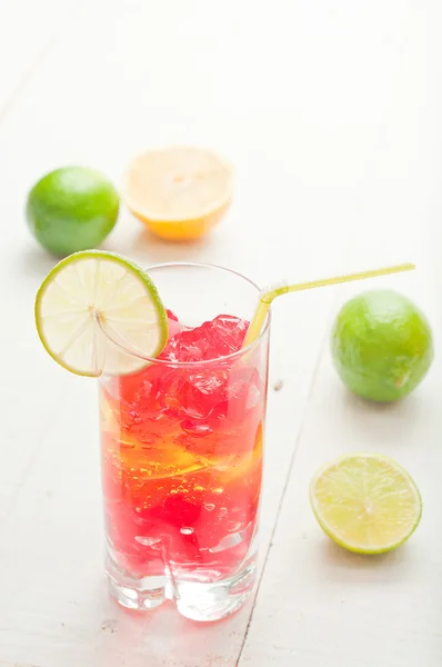 Colourful coctail on the white background. — Stock Photo, Image