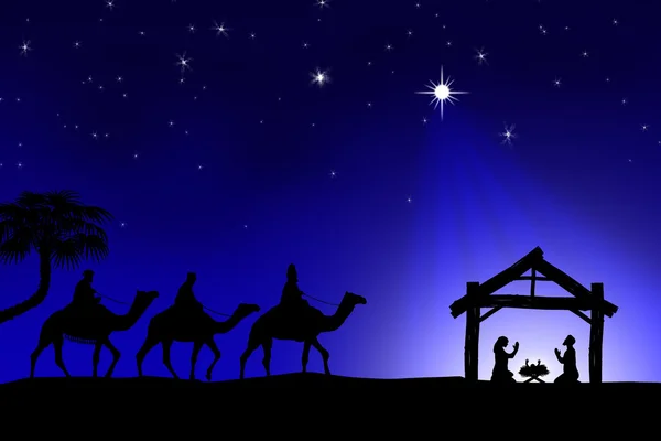 Christian Christmas Nativity Scene — Stock Vector © Krisdog #6579350