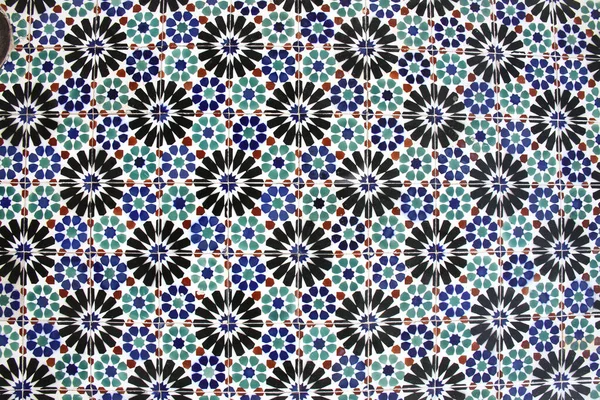 Glazed Blue Black Green Red Ceramic Tiles Azulejos Which Cover Stock Picture