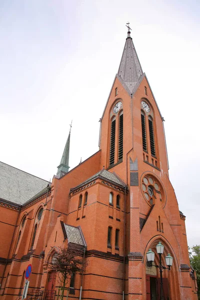 Megváltó Egyházunk Haugesund Norvégia Templomot Einar Halleland Építész Tervezte Épület — Stock Fotó