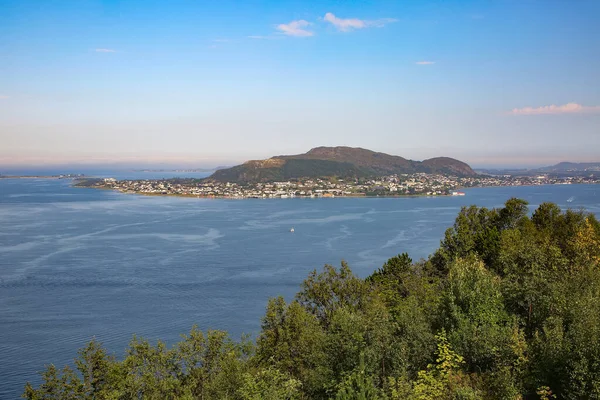 Aksla Alesund Norveç Ten Takımadaların Adaların Fiyortların Güzel Manzarası — Stok fotoğraf