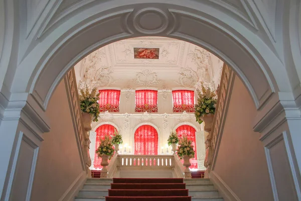 Escadaria Principal Palácio Catherine Perto São Petersburgo Rússia Degraus Mármore — Fotografia de Stock