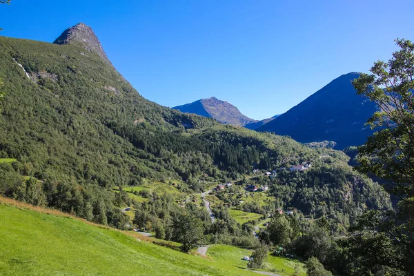 Hermosas Vistas Desde Fosserasa Sendero Montaña Pueblos Paisaje Del Valle — Foto de Stock