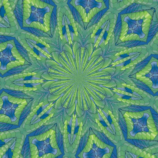 Kalejdoskopisk grønt mønster - Stock-foto