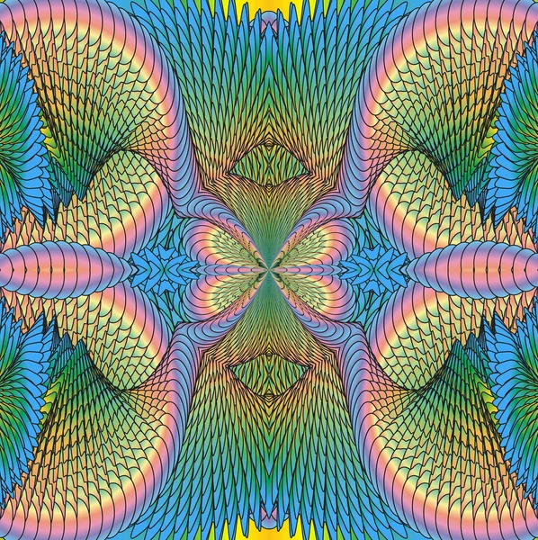 Caleidoscopische heldere regenboog patroon — Stockfoto