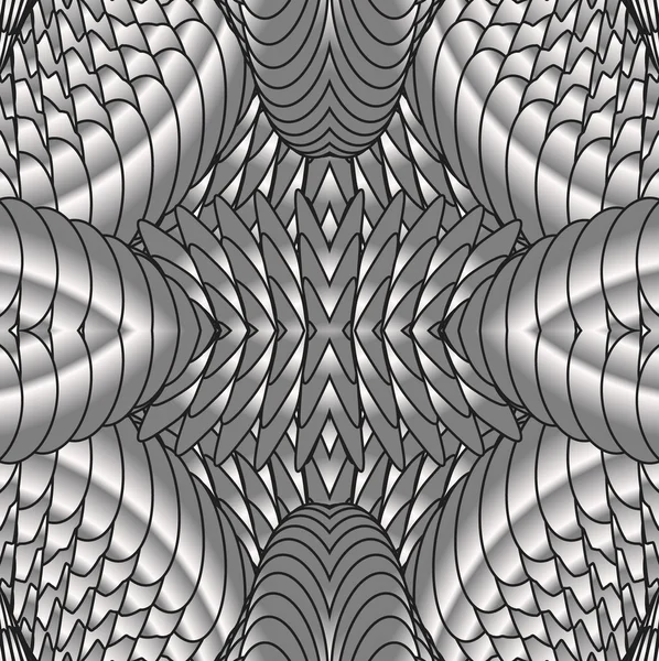 Kaleidoscopic silver pattern — Stock Photo, Image