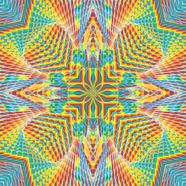 Farklı renk seçenekleri sunan parlak gökkuşağı desen