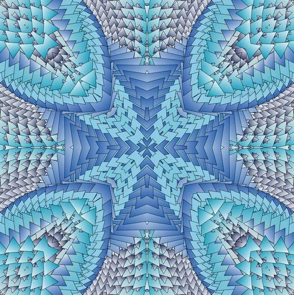 Caleidoscopische blauwe patroon — Stockfoto