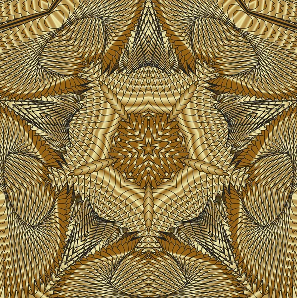 Kalejdoskopisk guld mønster - Stock-foto
