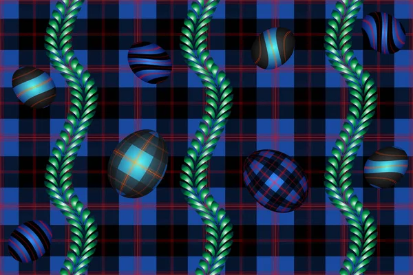 Angus Tartan Modello Colorazione Sfondo Pasqua Imitazione Tartan Stampe Tessuto — Vettoriale Stock