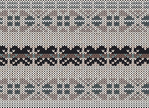 Fair Isle Tejido Patrón Inconsútil Colorido Estilo Escandinavo — Vector de stock