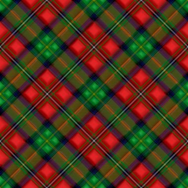 Kırmızı ve yeşil, parmak izleri, kumaşlar, tasarımlar, giysiler için kareli arka plan. Hücre İskoç tartına benzer.