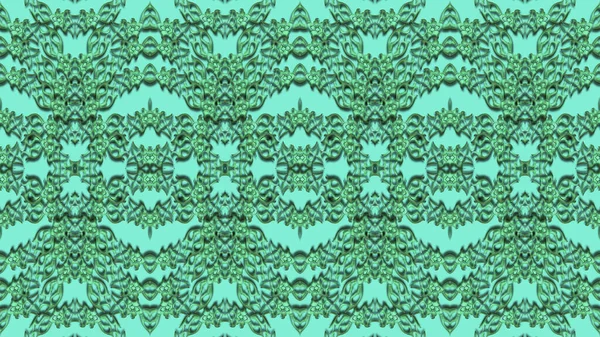 Arrière Plan Symétrique Abstrait Turquoise Est Infographie Peut Être Utilisé — Photo