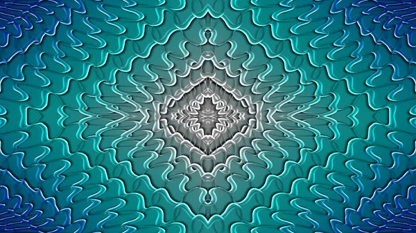 Turkusowy Niebieski Abstrakcyjny Symetryczne Tło Jest Grafika Komputerowa Może Być — Zdjęcie stockowe