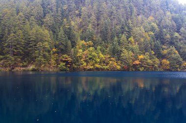 Çin Sichuan jiuzhaigou doğal sahne