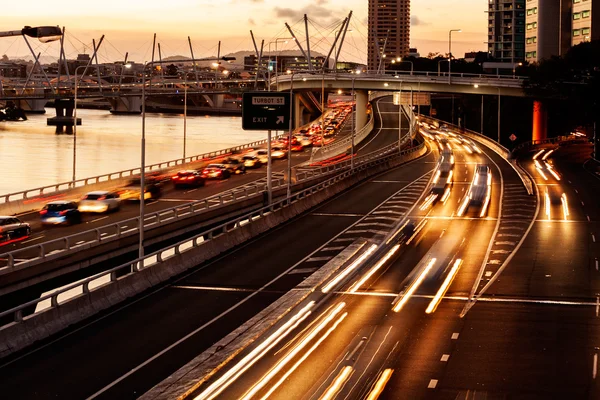 Traffico urbano di Brisbane — Foto Stock