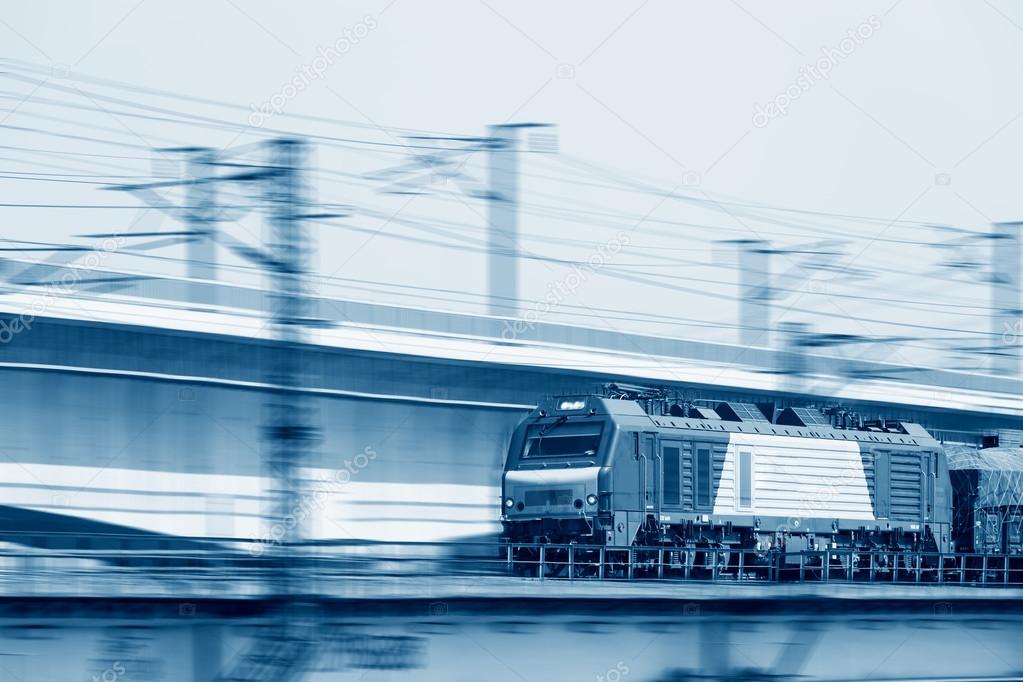 Fast moving train 